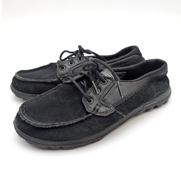 Skechers On the Go Flagship Boat Shoes Women's Round Toe Black Size US6 EU36 - Picture 1 of 12